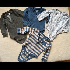 Carter’s waffle long sleeved onesies 9 months